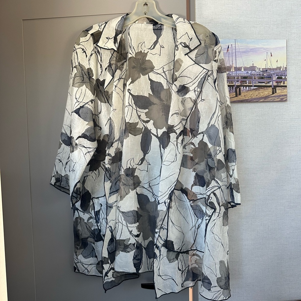 Floral Sheer Kimono Jacket